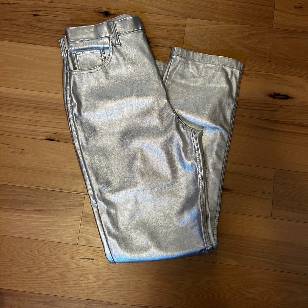 Abercrombie & Fitch Metallic Silver Jeans